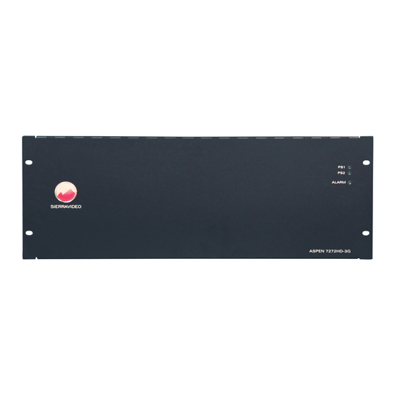 Sierra Video 7272HD-3G User Manual