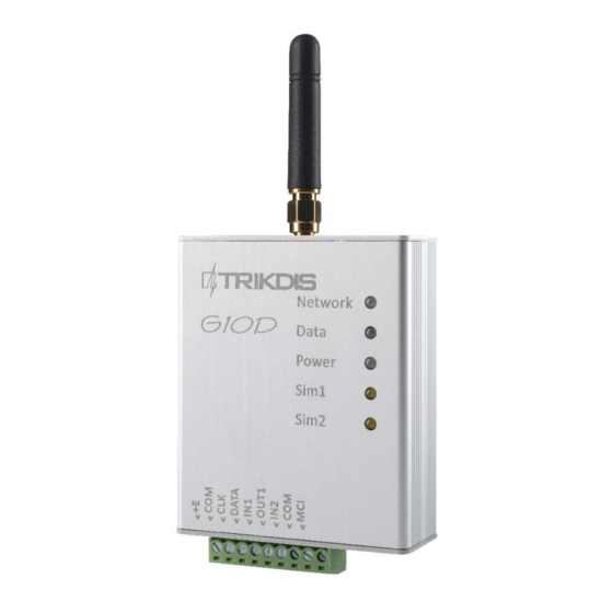 Trikdis G10D Manuals