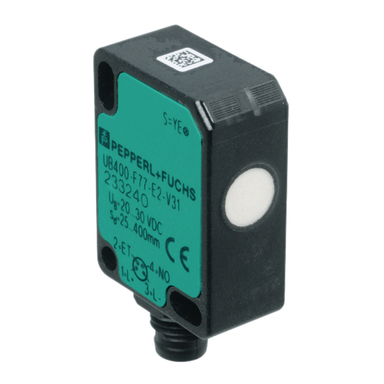 Pepperl+Fuchs UB250-F77-E2-V31 Adjustment Manual