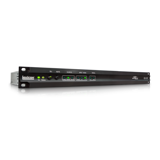 Harman Lexicon QLI-32 Manuals