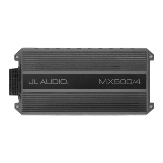 JL Audio MX500/4 Owner's Manual