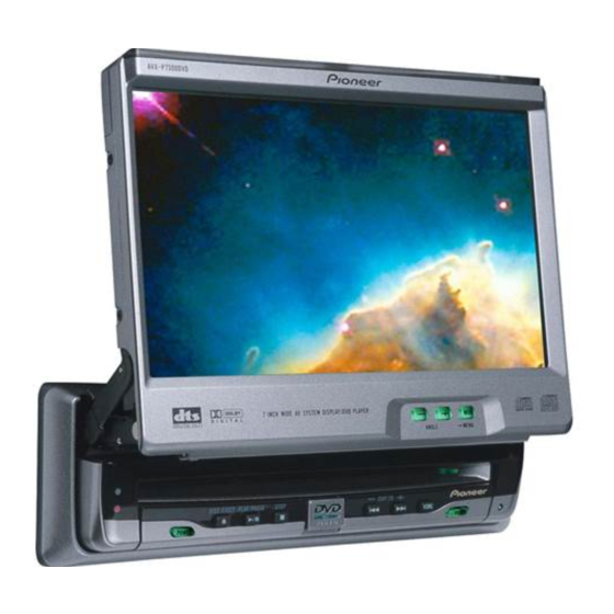 Pioneer AVX-P7300DVD Operation Manual