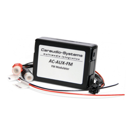 Caraudio-Systems AC-AUX-FM Manual