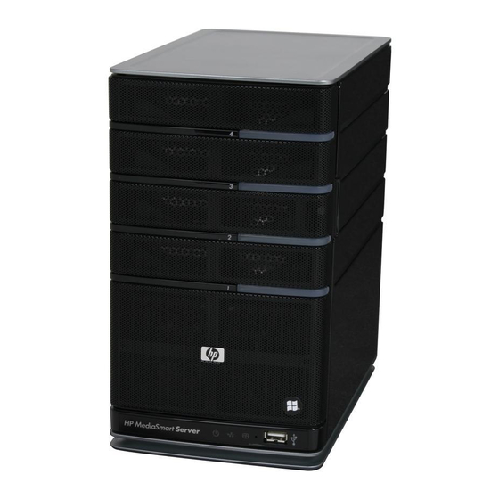 HP EX475 - MediaSmart Server - 512 MB RAM Manuals