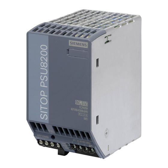Siemens SITOP PSU8200 48 V/10 A User Manual