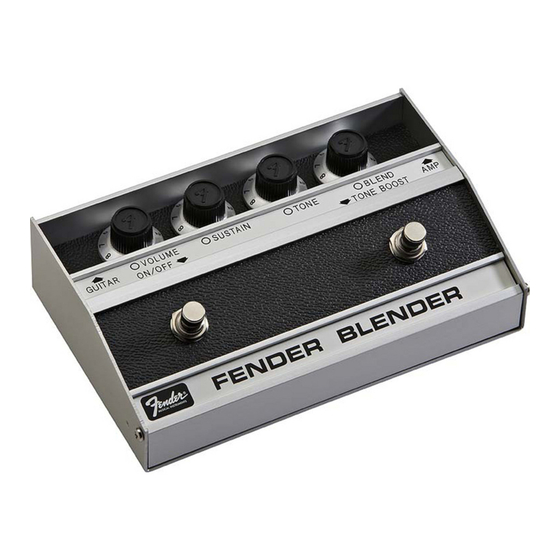 Fender Blender Custom Owner's Manual