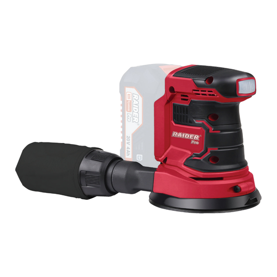 Raider RDP-SRSA20 Random Orbit Sander Manuals