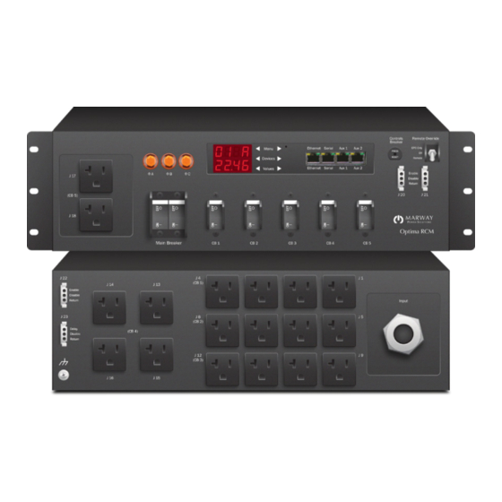Marway Optima 833 Series Operating Manual And Reference