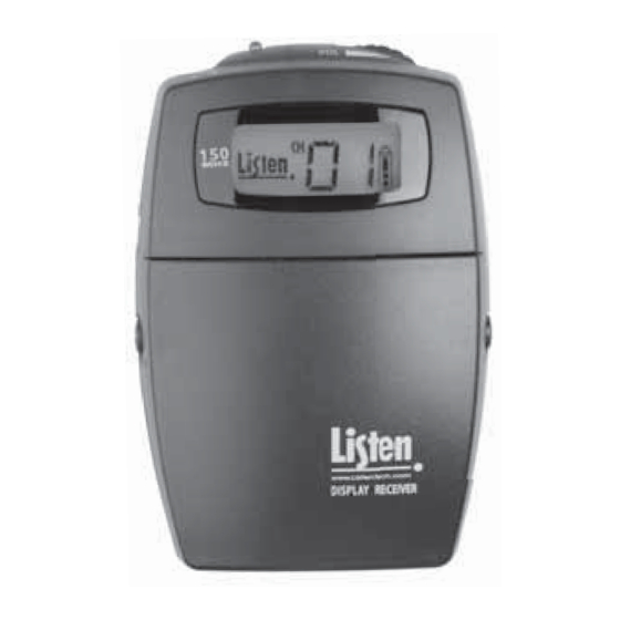 Listen Technologies LR-400-150 Quick Reference