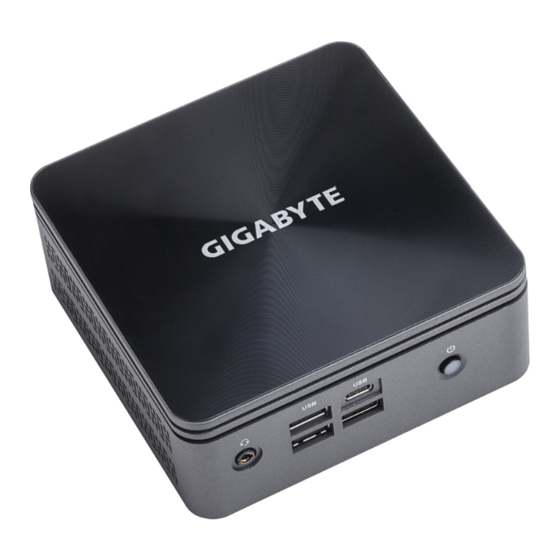 Gigabyte BRIX Ultra Compact PC Kit Quick Start Manual