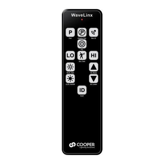 Cooper WaveLinx ACC-P-RT Manuals