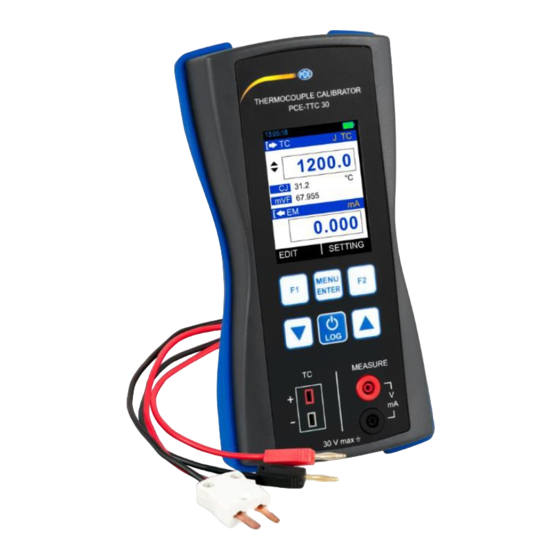 PCE Instruments PCE-TTC 30 Calibrator Manuals