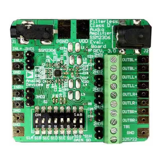 Analog Devices EVAL-SSM2306-MINI Manual