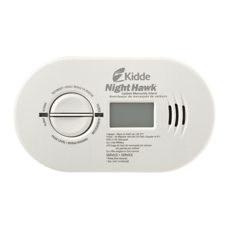 Kidde KN-COPP-B-LS-UK (900-0230); KN-COB-B-LS-UK (900-0233) - Carbon Monoxide Alarm Manual