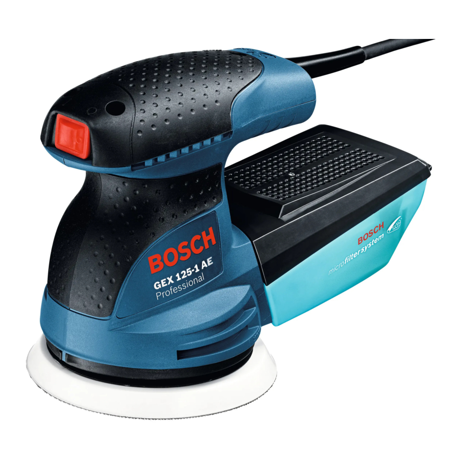 Bosch GEX Professional 125-1 A / 125-1 AE Manual