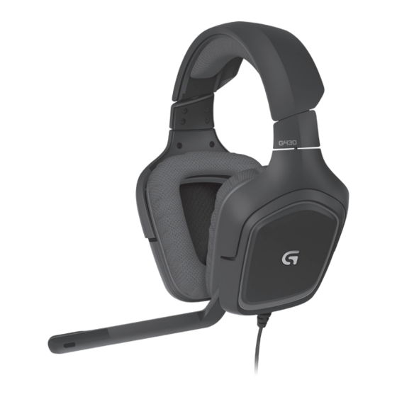 Logitech G430 Headset Mic Manuals