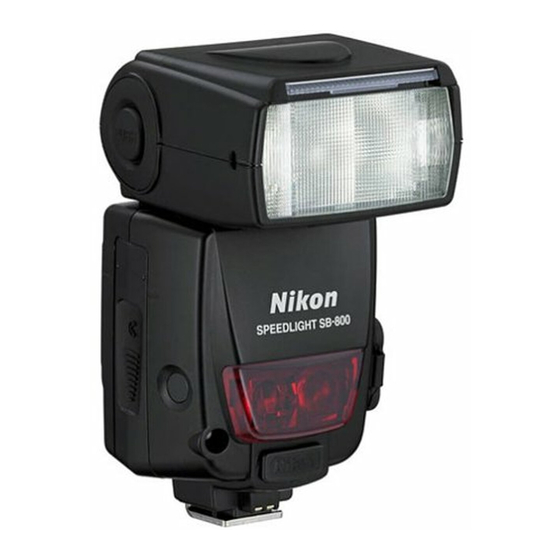 Nikon SB-800 Instruction Manual