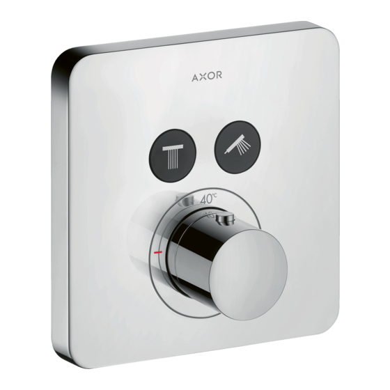Axor ShowerSelect Soft Cube 36707 Series Instructions For Use/Assembly Instructions