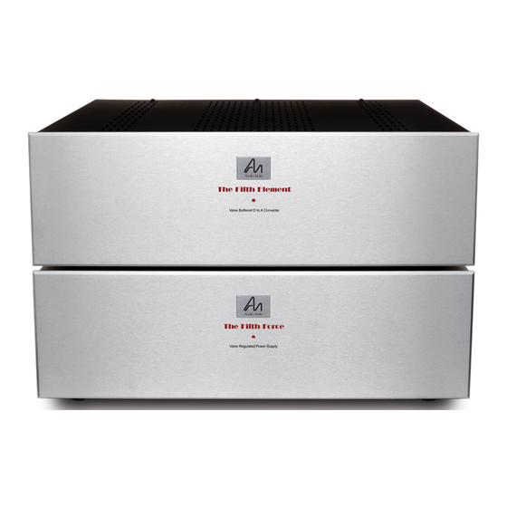 Audio Note Fifth Element Owner's Information