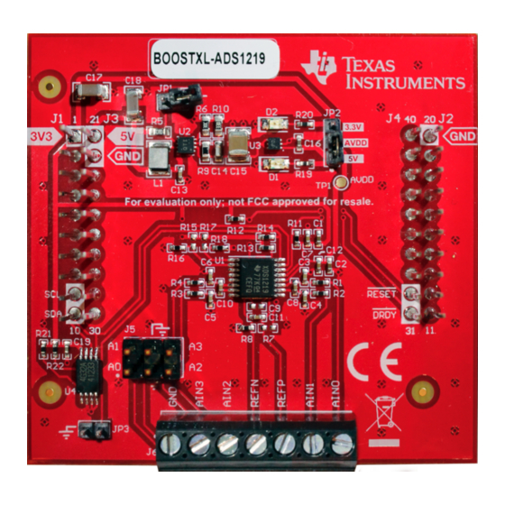 Texas Instruments BOOSTXL-ADS1219 BoosterPack User Manual