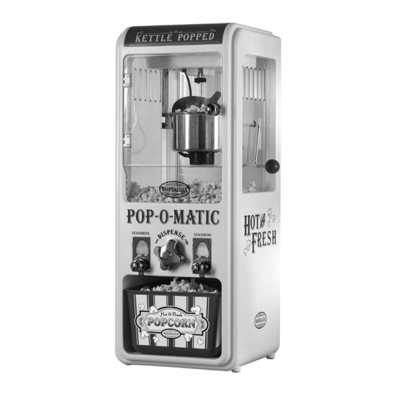 Nostalgia Pop-O-Matic POM250 Instructions And Recipes Manual