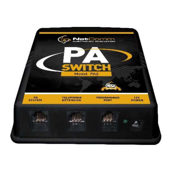 NatComm PA2 User Manual