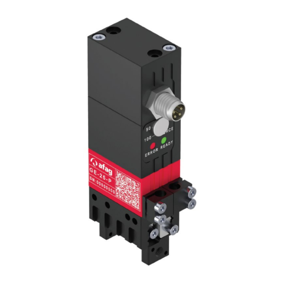 Afag GE-25-P Assembly And Operating Instructions Manual