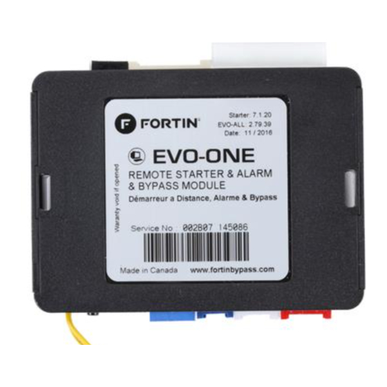 Fortin EVO ONE THAR-ONE-TOY3 Electrical Wiring Manual