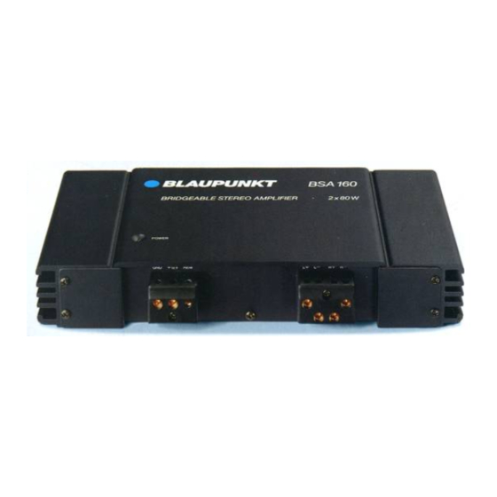 Blaupunkt BSA 160 Fitting Instructions Manual