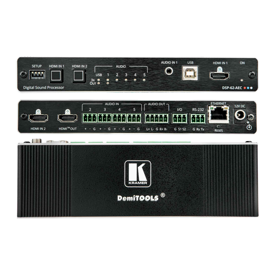Kramer DSP-62-AEC Quick Start Manual