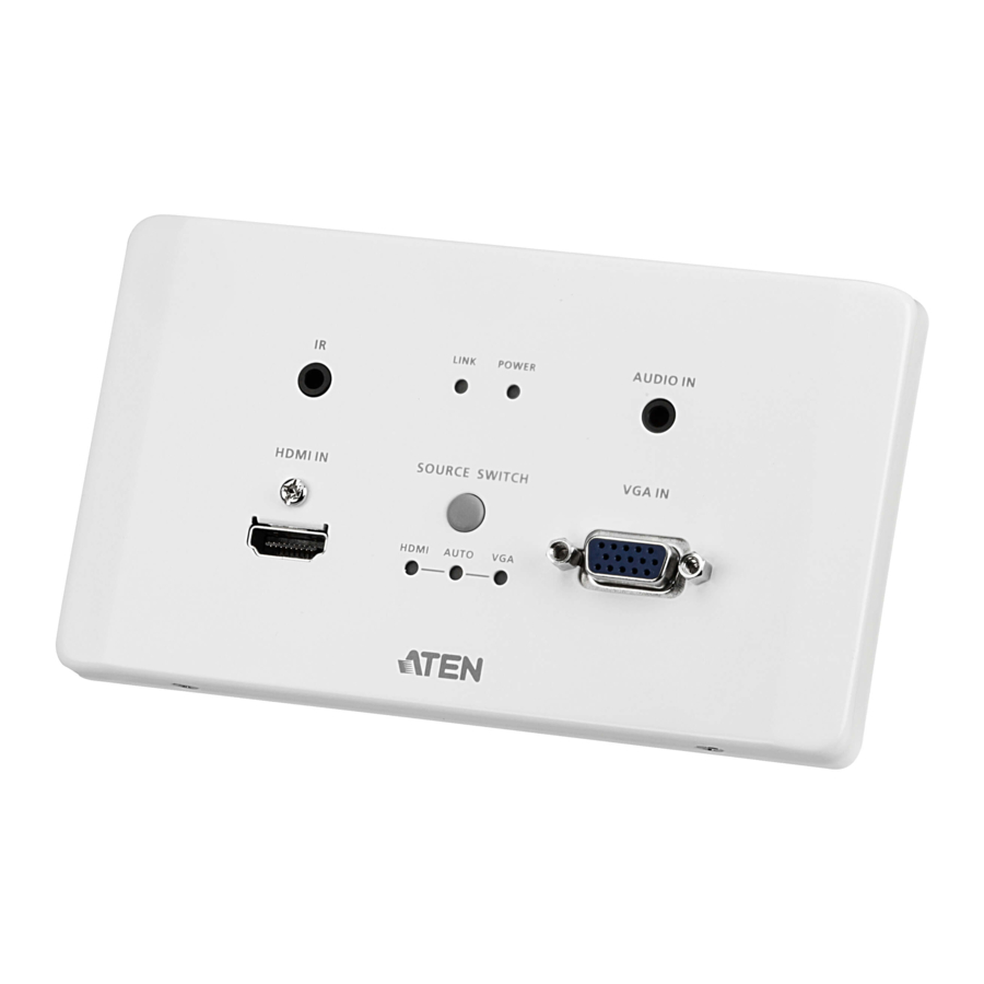 ATEN VanCryst VE2812AEUT - HDMI & VGA HDBaseT Transmitter Manual