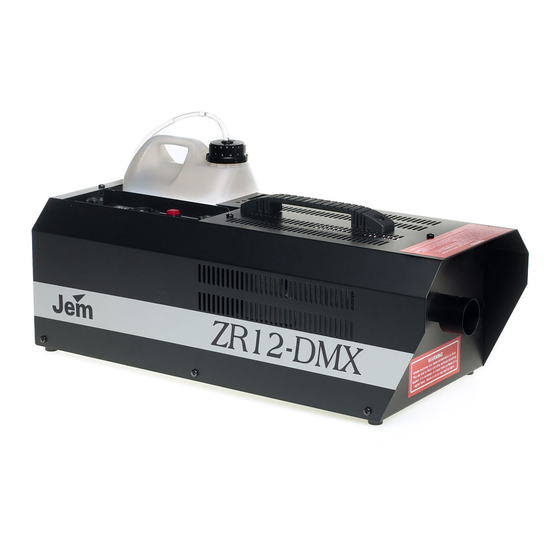 JEM ZR12-DMX Fog Machine Manuals