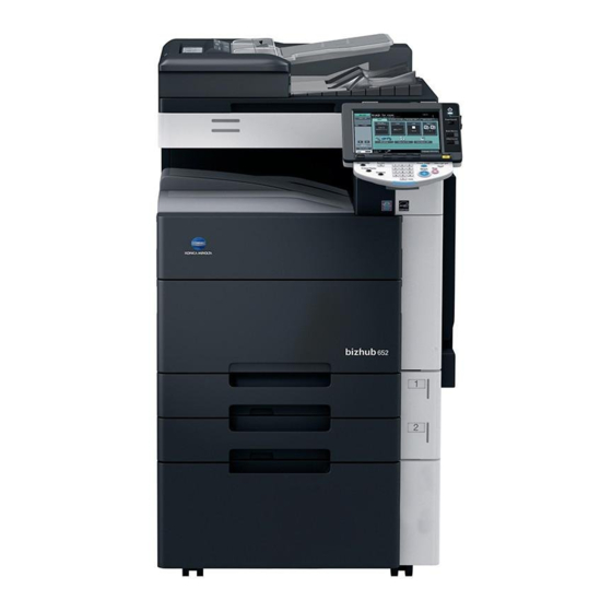 KONICA MINOLTA BIZHUB 652 USER MANUAL Pdf Download | ManualsLib