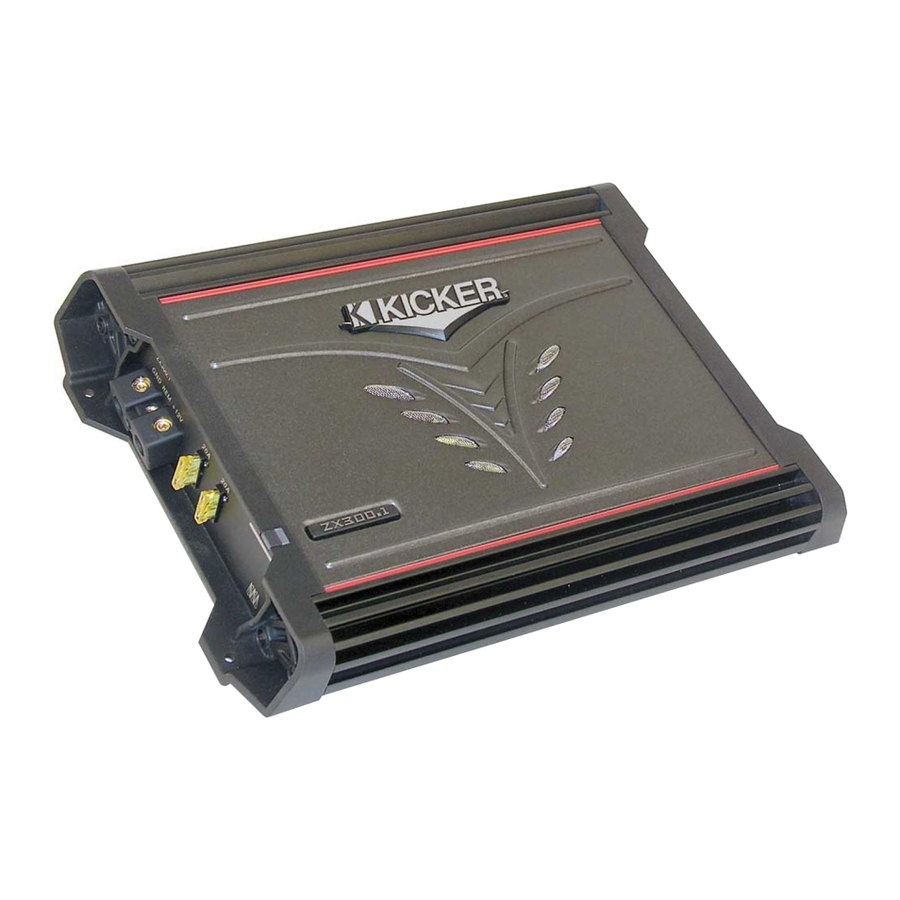 KICKER ZX300.1 OWNER'S MANUAL Pdf Download ManualsLib
