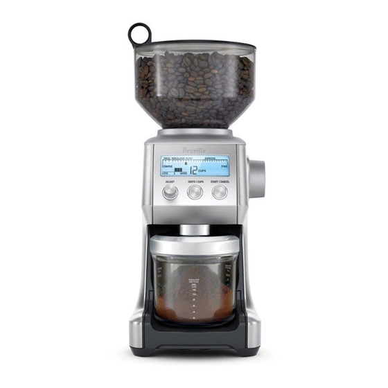 BREVILLE SMART GRINDER BCG800 INSTRUCTION BOOKLET Pdf Download ManualsLib