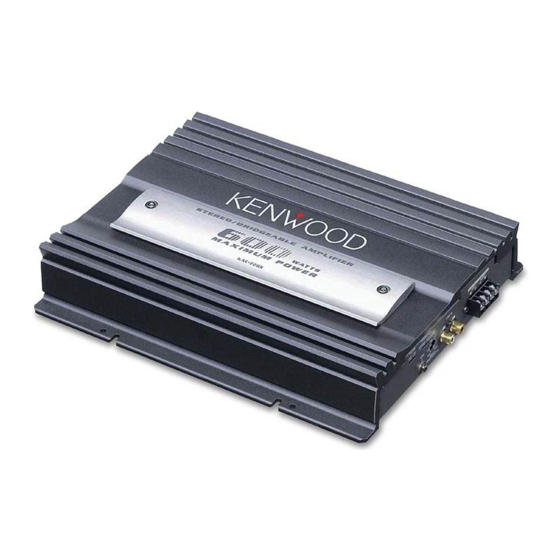 Kenwood KAC-728S Instruction Manual