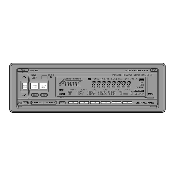 Alpine TDA-7567R Owner's Manual