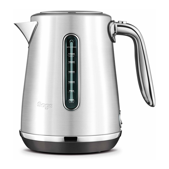 Sage Soft Top Luxe BKE735 Tea Kettle Manuals