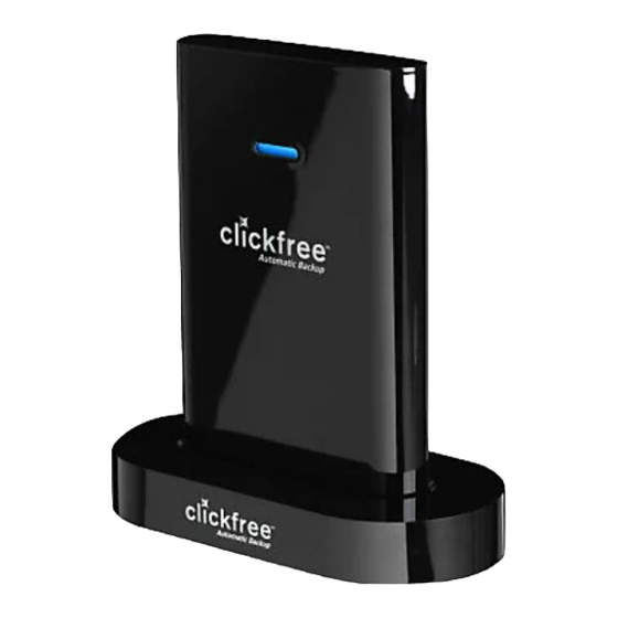 Clickfree C2 Portable Backup 250GB Manuals