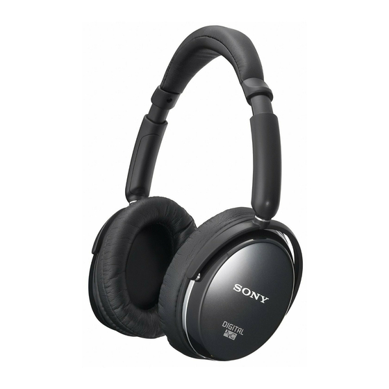 Sony DIGITAL NOISE CANCELING HEADPHONES MDR-NC500D Manuals
