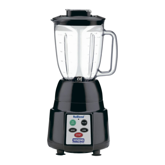 User Manuals: Waring BB185 Commercial Blender