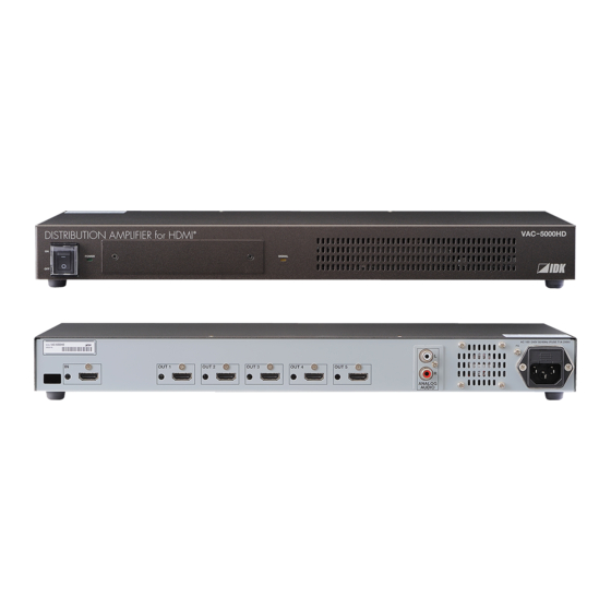IDK VAC-5000HD User Manual