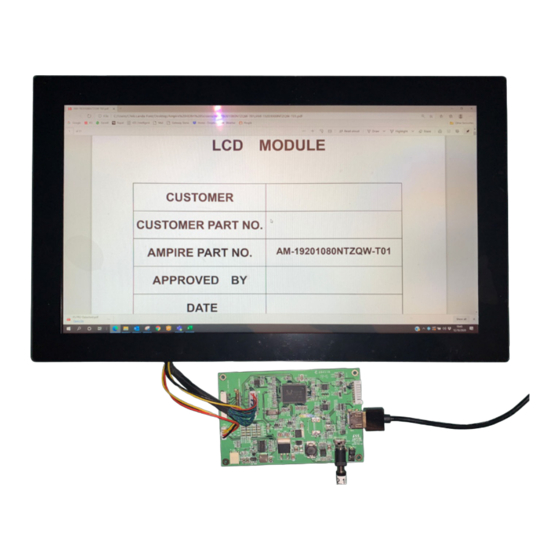 IDS AM-19201080NTZQW-T01 Quick Start Manual