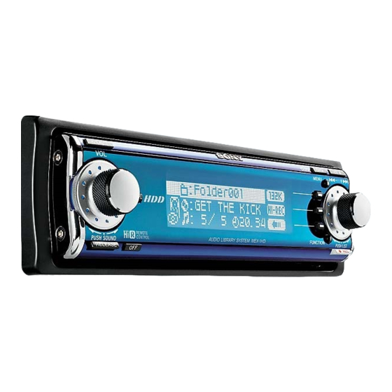 Sony MEX-1HD Operating Instructions