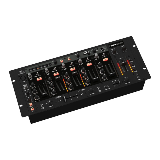 Behringer PRO MIXER NOX1010 Quick Start Manual