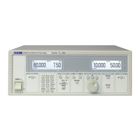 Aim-TTI QPX600D Instruction Manual