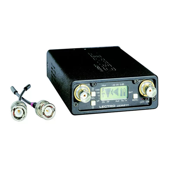 Lectrosonics UCR211 Operating And Troubleshooting Manual