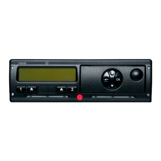 VDO DTCO 1381 Brief Instructions Driver