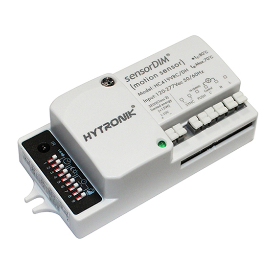 Hytronik HC419VRC/DH Installation And Instruction Manual