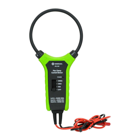 Greenlee FC-110 Instruction Manual